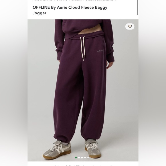 Offline by arie cloud fleece baggy jogger, S LONG - Picture 2 of 3